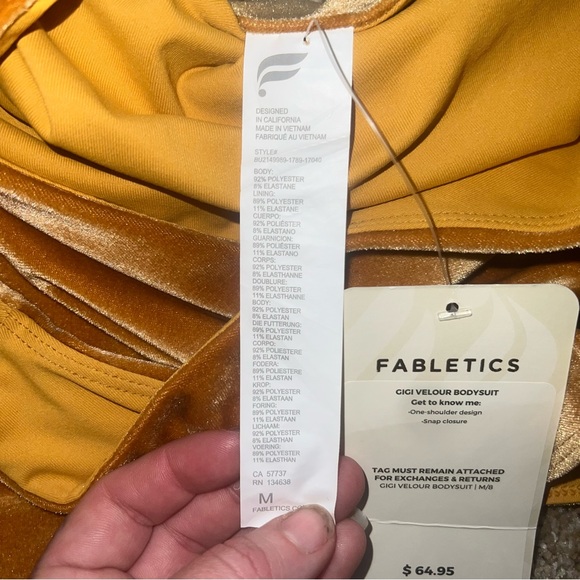 Gold Velour Bodysuit + Bralette - Picture 6 of 9